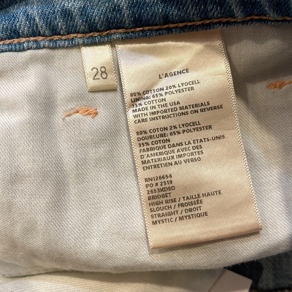 NWT L’agence Bridget High Rise Slouch Straight Mystic 28 - Picture 10 of 11